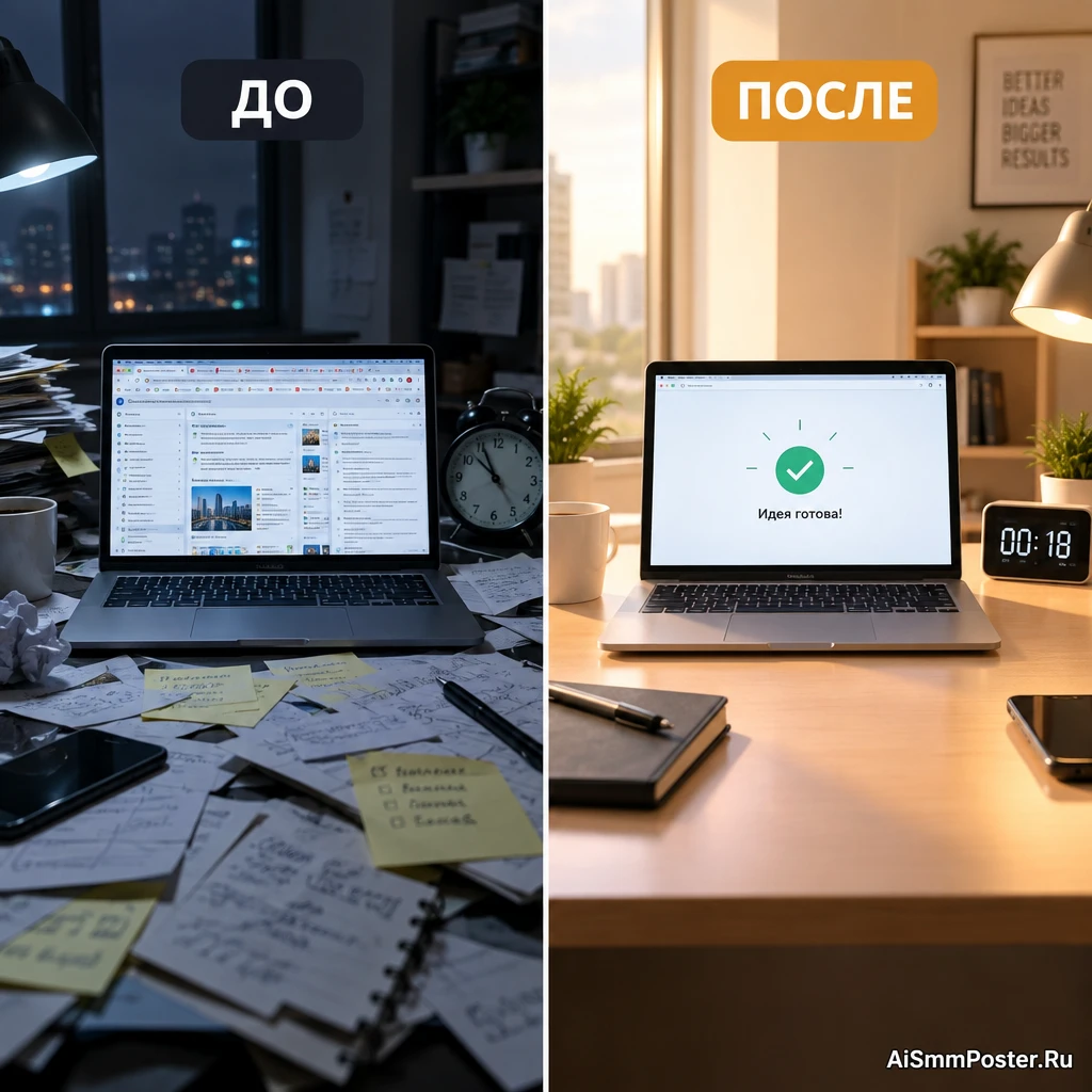 Сколько вы теряете на поиске тем для постов