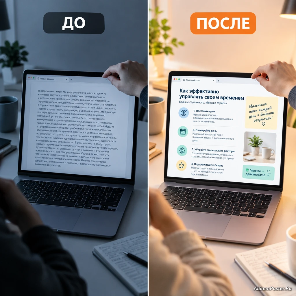 Как одна фраза меняет весь пост
